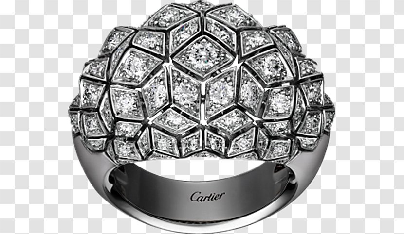 Earring Cartier Jewellery Diamond - Tourmaline - Crown Platinum Ring Transparent PNG