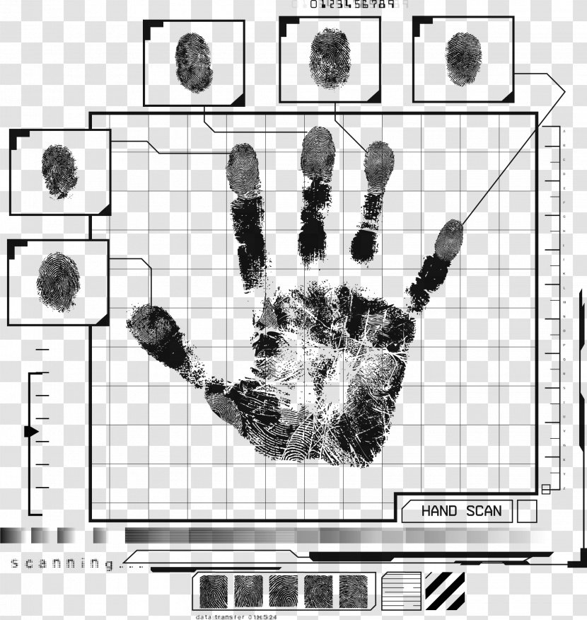 Hand Palm Print Euclidean Vector Fingerprint - Watercolor - Creative Wall Painting Ink Ink,Fingerprint Technology Systems Transparent PNG