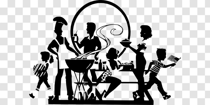 Barbecue Chicken Grilling Family Clip Art - Tree - Reunion Transparent PNG