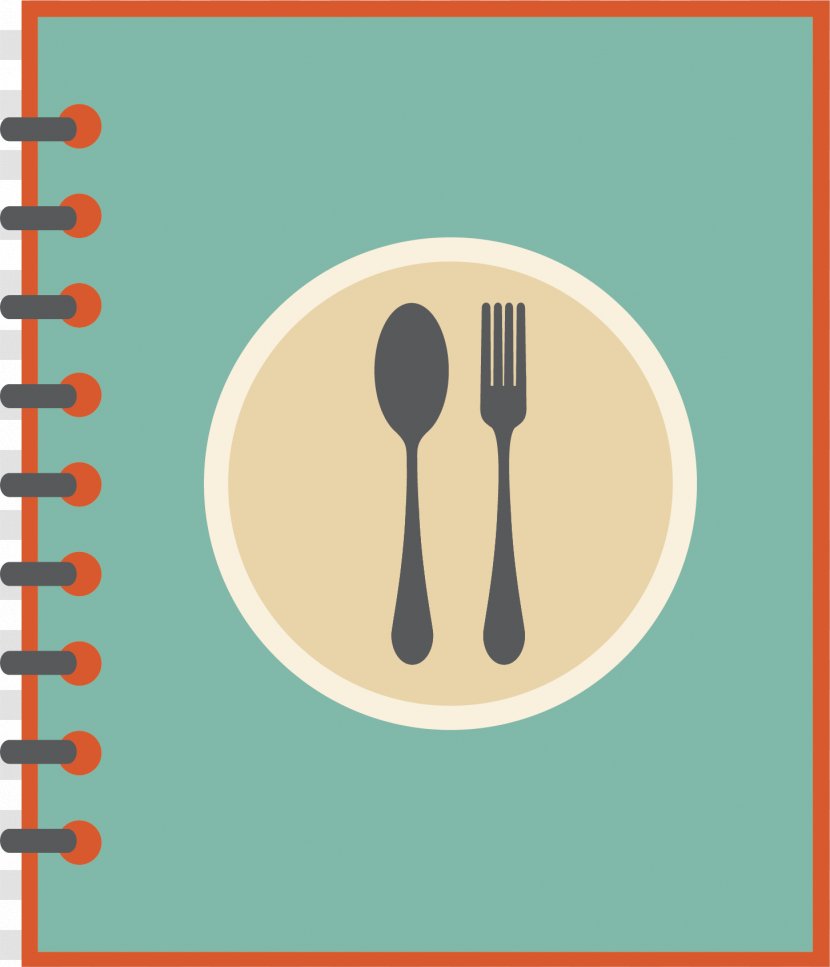Restaurant Menu Food Cook - Cutlery - Chef Notebook Transparent PNG