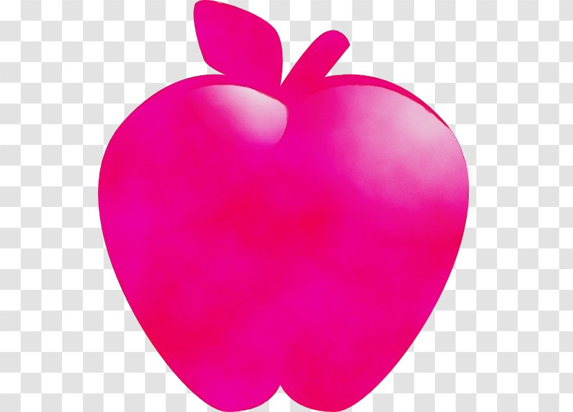 Pink Heart Clip Art Magenta Fruit - Material Property - Apple Plant Transparent PNG