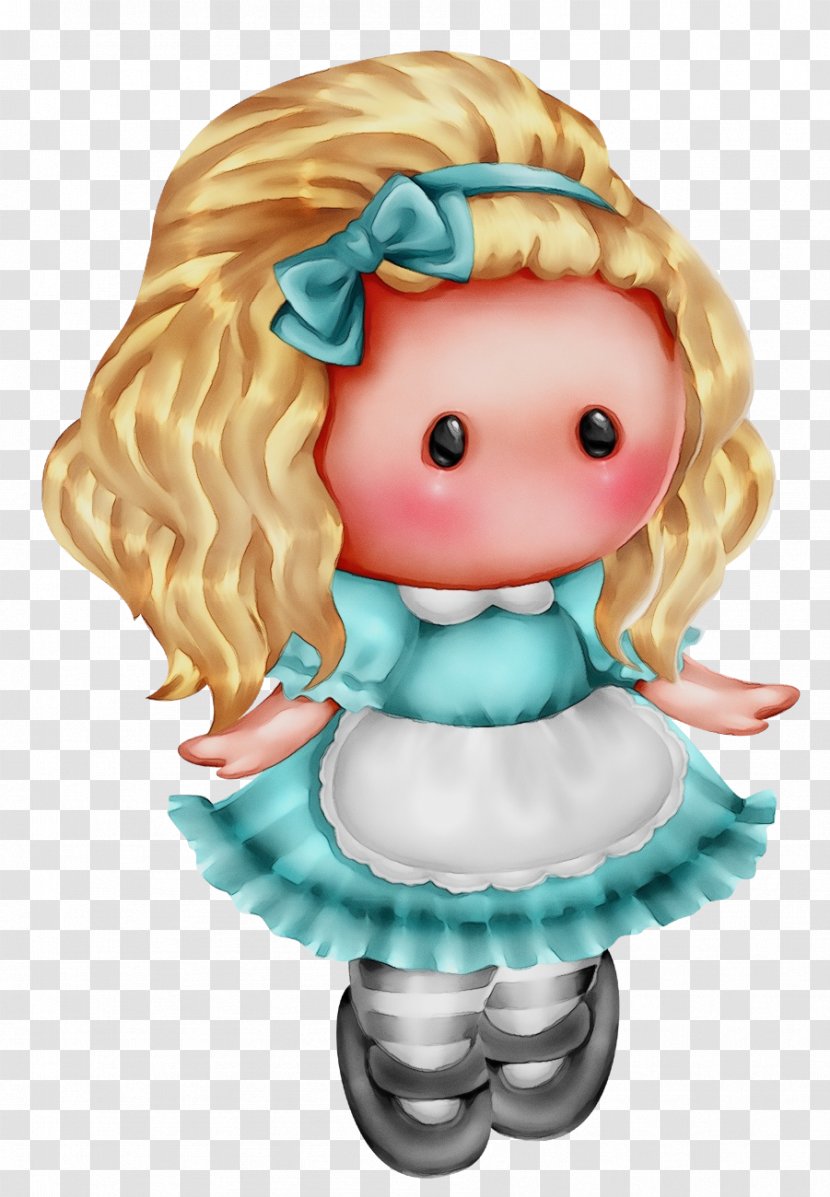 Cartoon Doll Brown Hair Figurine Toy Transparent PNG