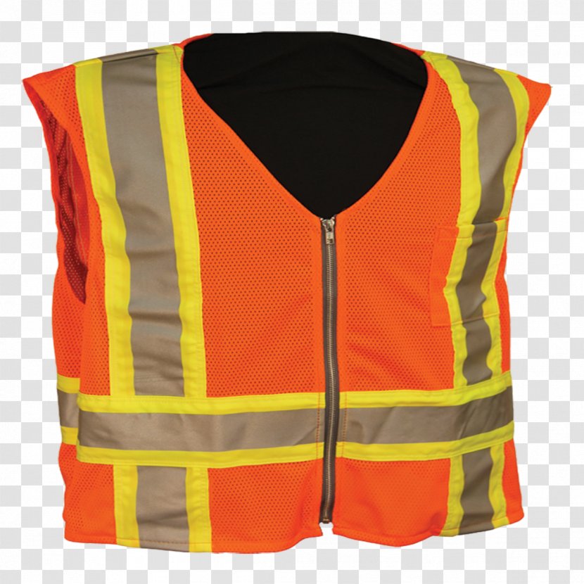 Gilets High-visibility Clothing International Safety Equipment Association Orange - Outerwear - Vest Line Transparent PNG