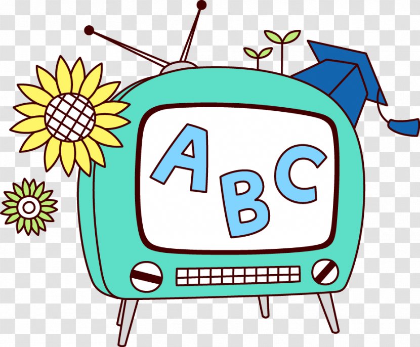 Television Set Download - Area - Educational TV Cartoon Hand-painted Transparent PNG