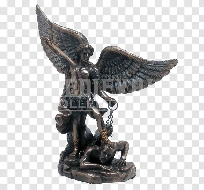 Michael Lucifer Statue Sculpture Epistle Of Jude - Angel Transparent PNG
