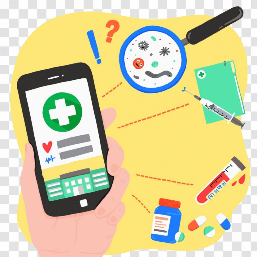 Smartphone Medicine Illustration - Gadget - The Virus On Phone Transparent PNG