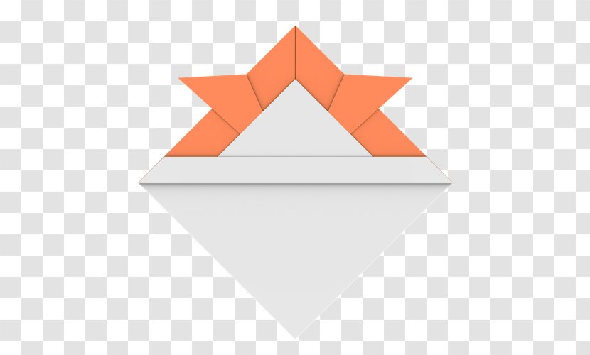 Origami Paper Angle - Orange - Half Fold Transparent PNG