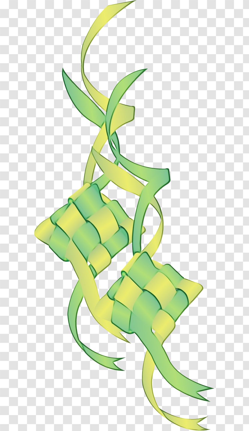 Ketupat Clip Art Holiday Image - Lebaran In Indonesia - Green Transparent PNG