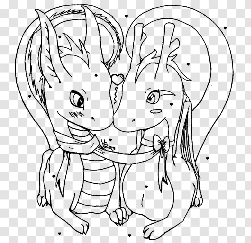 Line Art Dragon Drawing Cuteness Clip - Frame - CUTE DRAGON DRAWINGS Transparent PNG