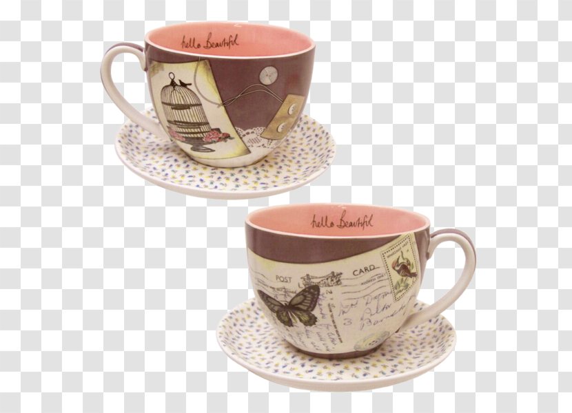 Teacup Coffee Mug Saucer - Cup - Couple Transparent PNG
