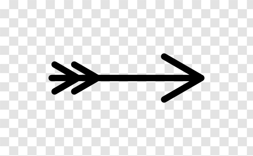 Indian Arrow - Black And White - Button Transparent PNG