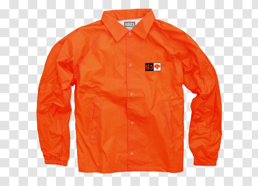 Sleeve Knitting Taffeta Jacket Lining - Orange Transparent PNG