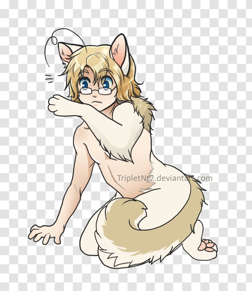 Whiskers Cat Human–animal Hybrid Drawing Red Fox - Watercolor Transparent PNG