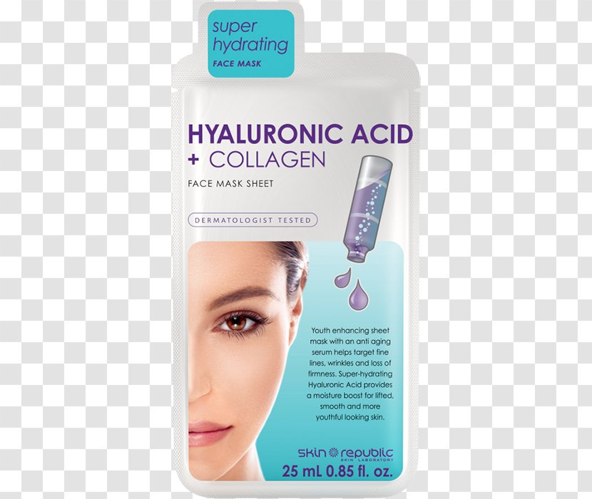 Skin Republic Brightening Vitamin C Face Mask Spots + Blemish Anti Spot & Pore Refining Collagen Care - Facial - Hyaluronic Acid Transparent PNG