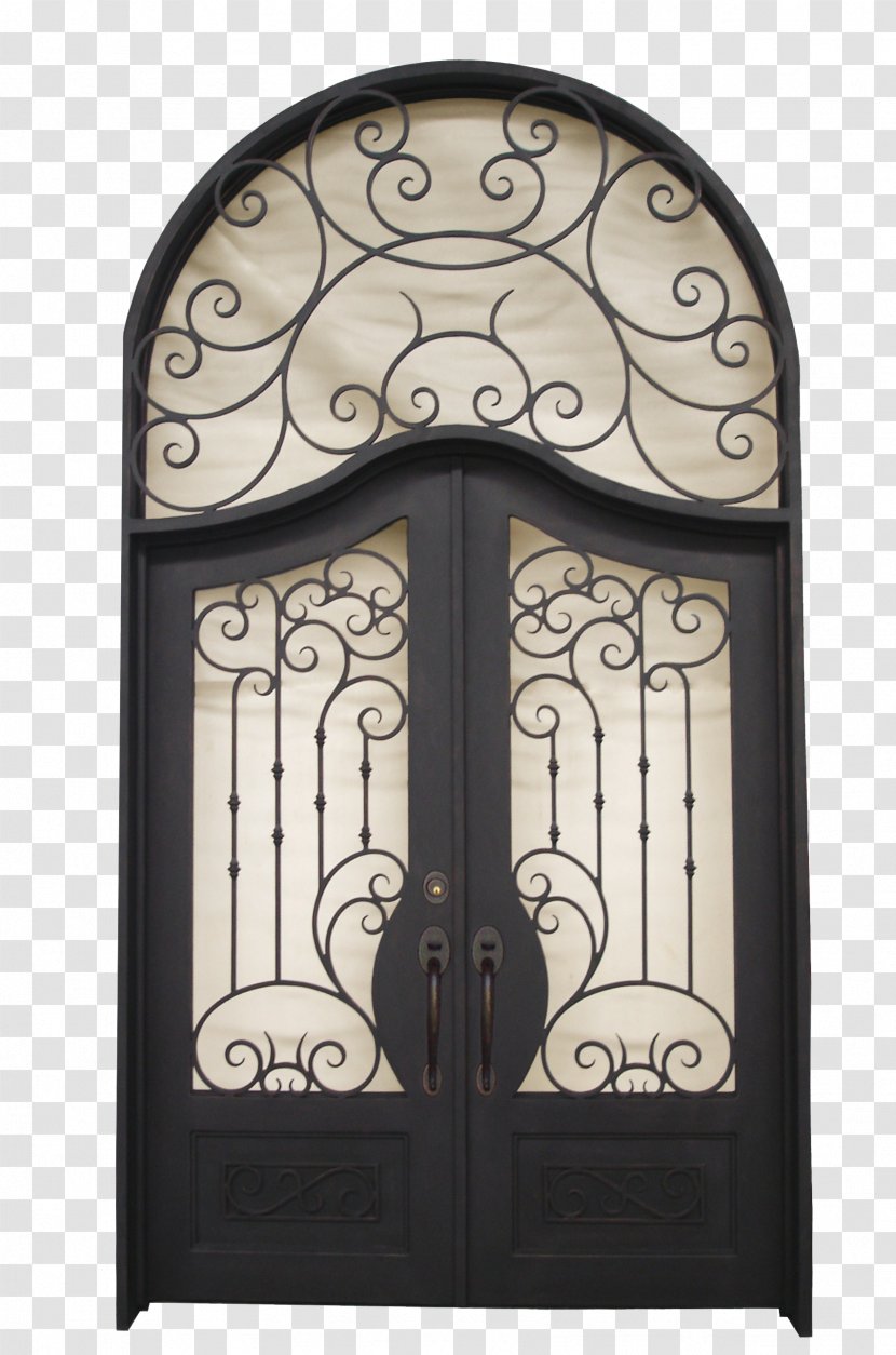 Window Sidelight Iron Transom Door - Metal - Double Transparent PNG