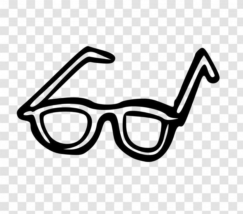 Sunglasses Eyewear Clip Art - Black And White Transparent PNG