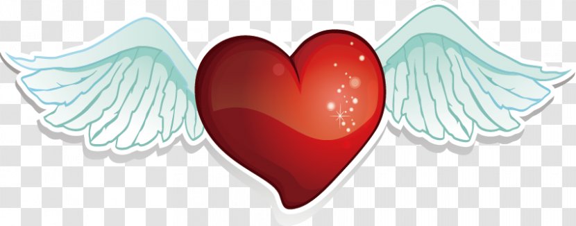 Heart Wing - Cartoon - Love Wings Transparent PNG