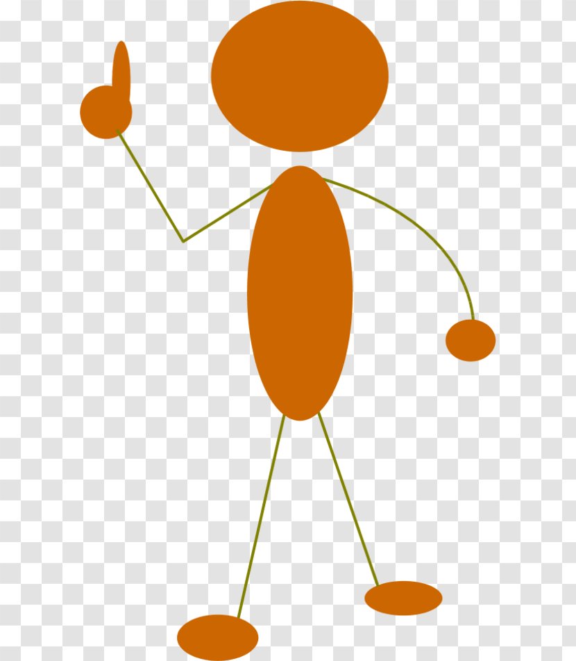 Blue Man Group Stick Figure Cartoon Clip Art - Royaltyfree - Orange Clipart Transparent PNG