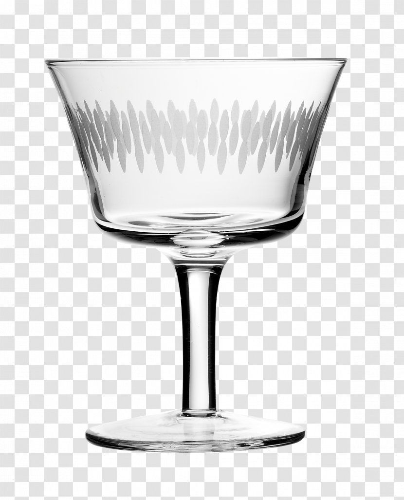 Champagne Glass Wine Fizz Cocktail - Engraved Transparent PNG