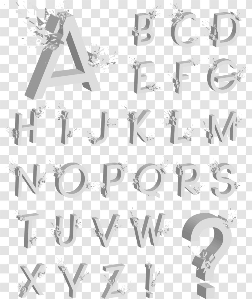 Black & White - English Alphabet - M Font Letter Design AngleBrocken Vector Transparent PNG