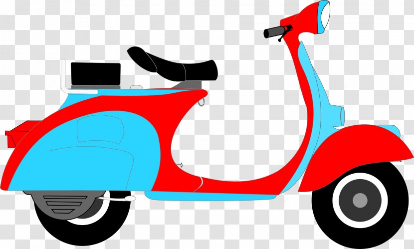 Scooter Motorcycle Moped Vespa Clip Art - Car Transparent PNG