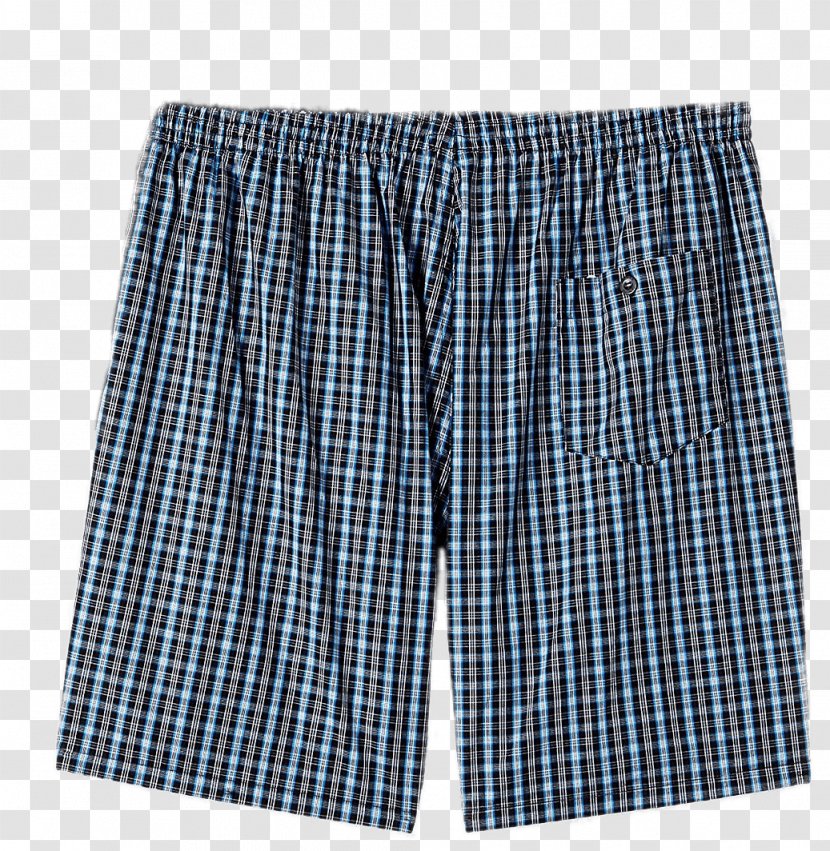 Trunks Tartan Bermuda Shorts - Microsoft Azure - Cotton Clothes Transparent PNG