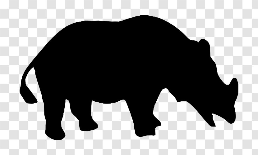 Rhinoceros Silhouette Clip Art - Mammal - Silhouettes Transparent PNG