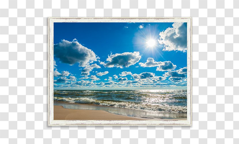 Lake Michigan Grand Haven Beach Picture Frames Photography - Cloud - Aqua Frame Transparent PNG