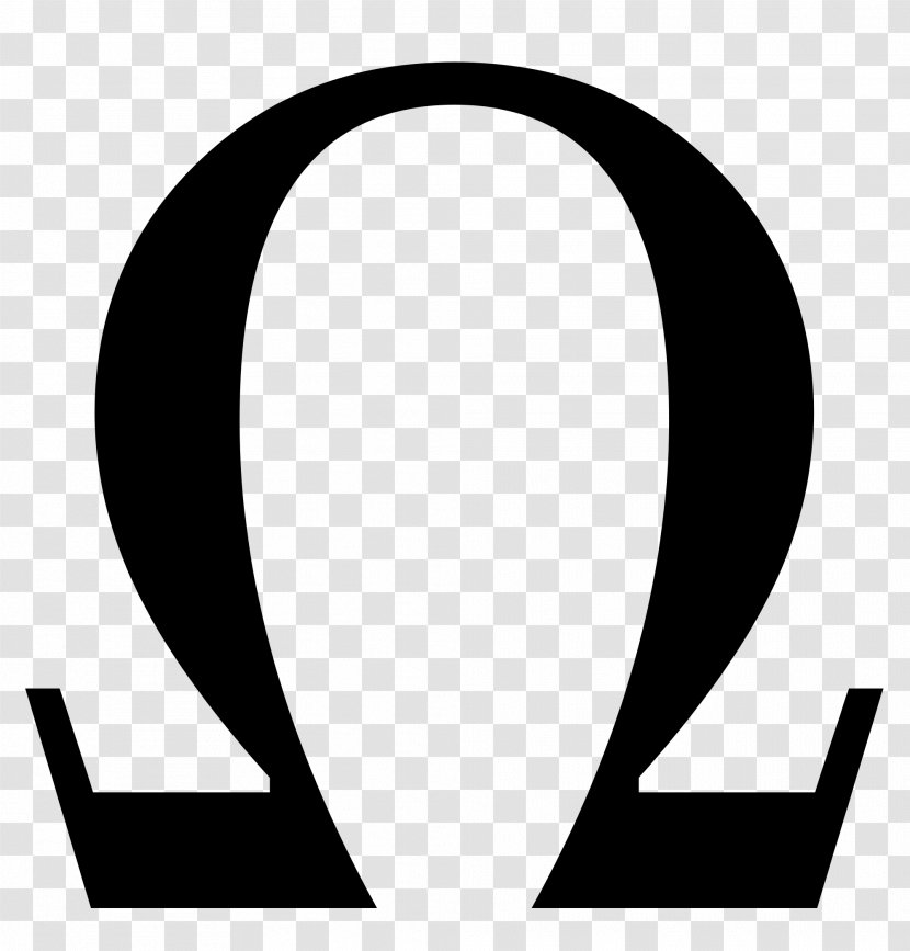 Ohm's Law Symbol Voltage Omega - Black And White - Peace Transparent PNG