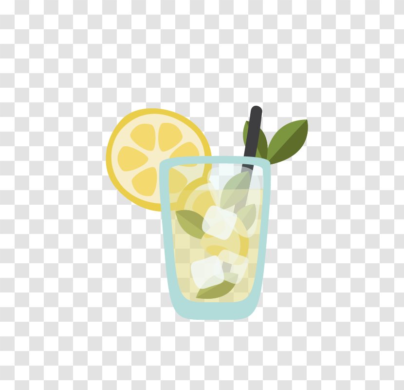 Cocktail Soft Drink Juice Mojito Lemon - Yellow Transparent PNG