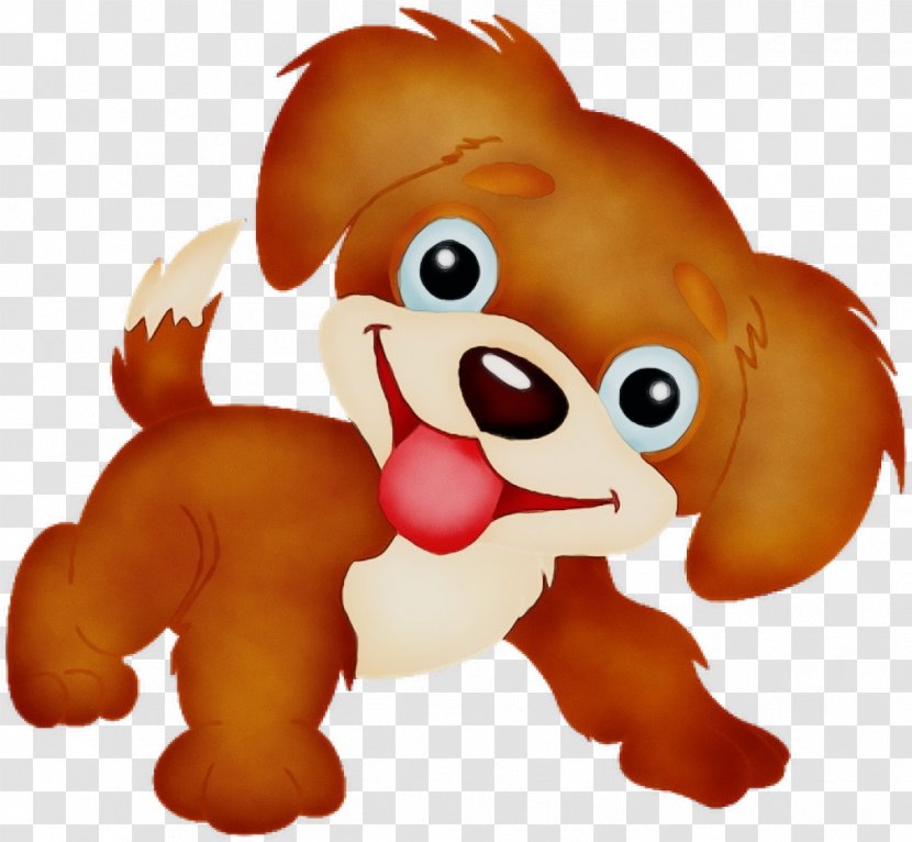 Cartoon Puppy Clip Art Animated Dog - Watercolor - Animal Figure Snout Transparent PNG