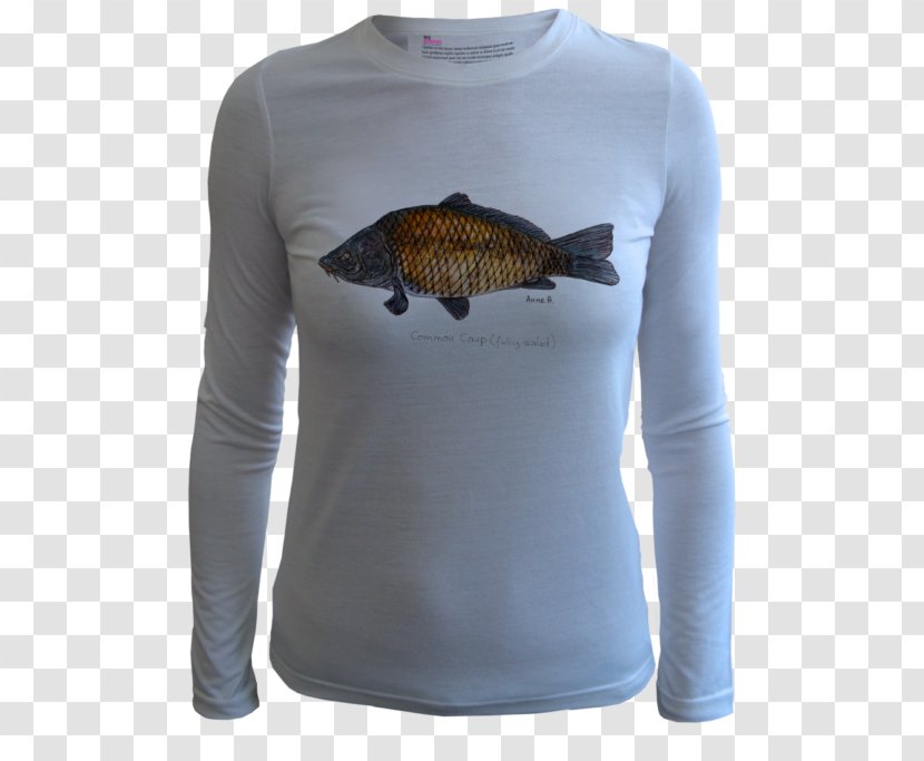 Long-sleeved T-shirt Sweater - Outerwear - Common Carp Transparent PNG