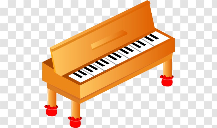 Digital Piano Electric - Musical Keyboard - Vector Transparent PNG