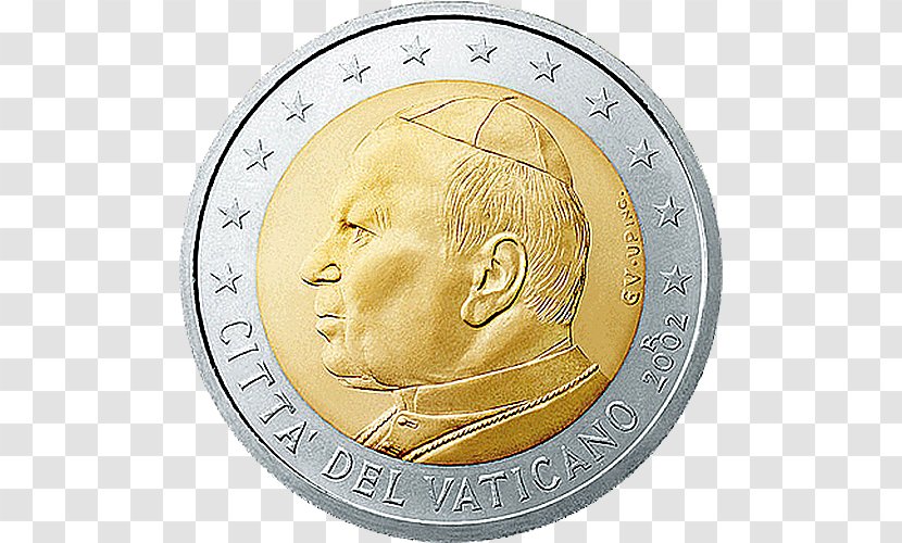 Vatican City 2 Euro Coin Coins Transparent PNG