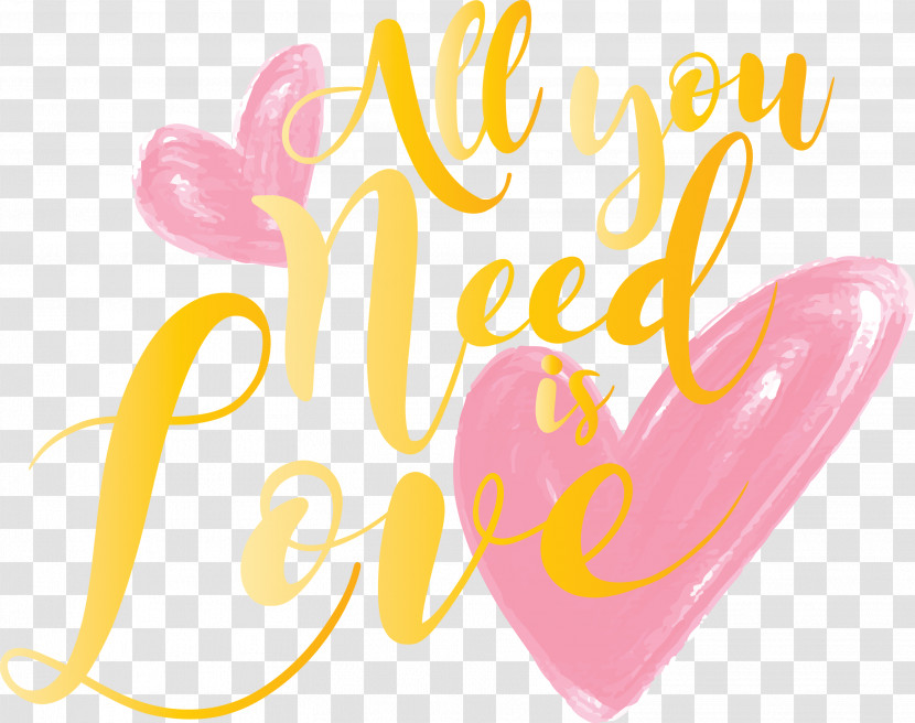 Valentines Day All You Need Is Love Transparent PNG