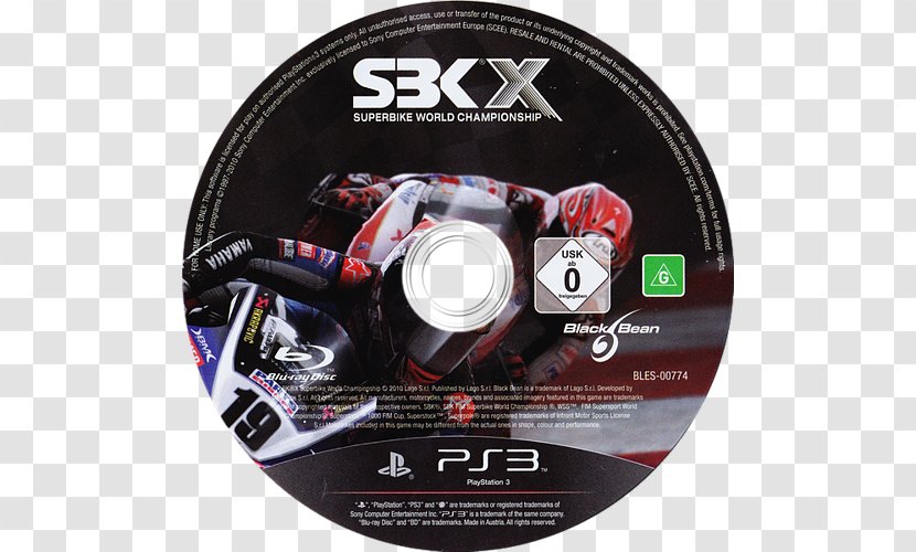 SBK X: Superbike World Championship Xbox 360 Compact Disc FIM - Dvd - Hardware Transparent PNG