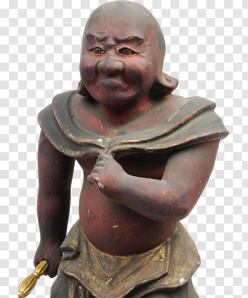 制多迦童子 Acala Edo Period Wisdom King - Bronze - Migi Transparent PNG