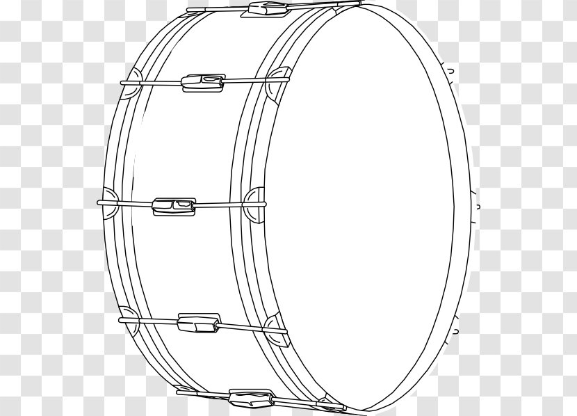 Letter Drums Coloring Book DNealian - Silhouette - Bass Drum Cliparts Transparent PNG