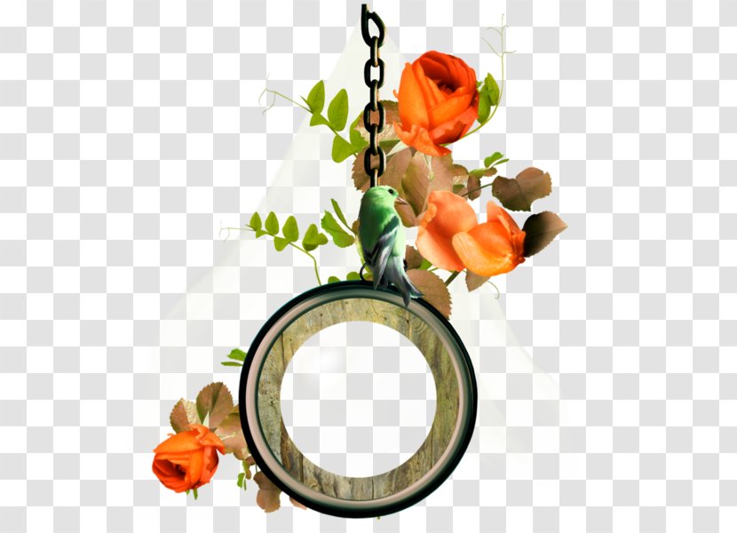 Flower Floral Design Clip Art - Floristry - Orange Flowers Hanging Circle Transparent PNG