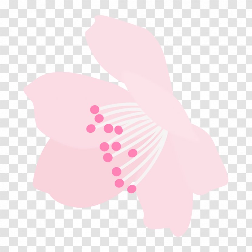 Pink Butterfly Petal Wing Plant - Moths And Butterflies - Flower Transparent PNG