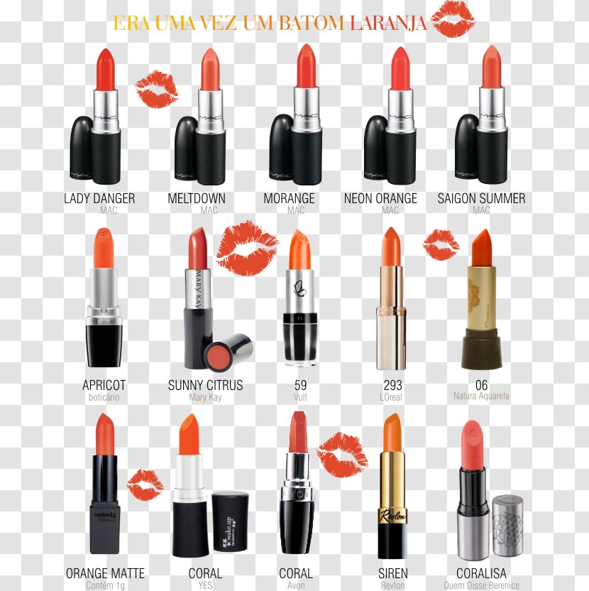 M·A·C Satin Lipstick MAC Cosmetics Retro Matte - Orange Transparent PNG