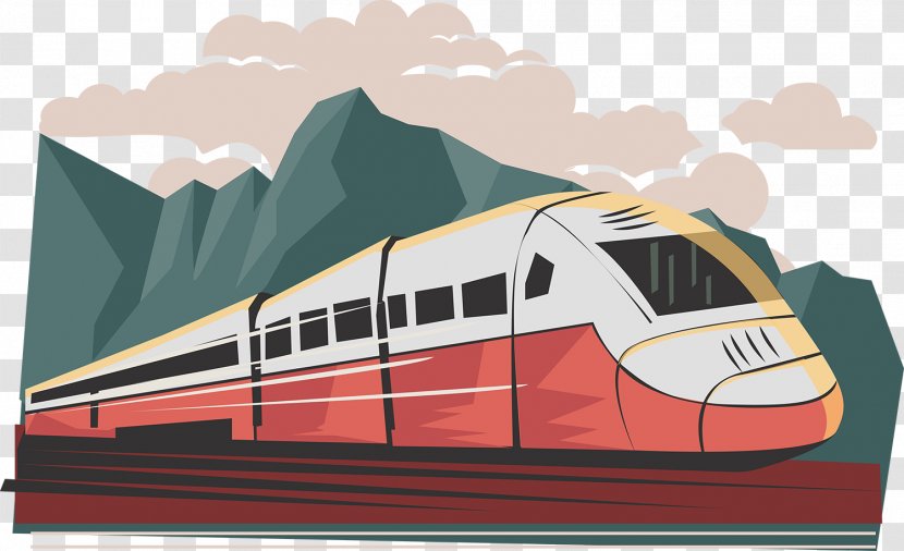 Train Rail Transport TGV Taiwan High Speed - Mode Of - European Simple Vector Transparent PNG