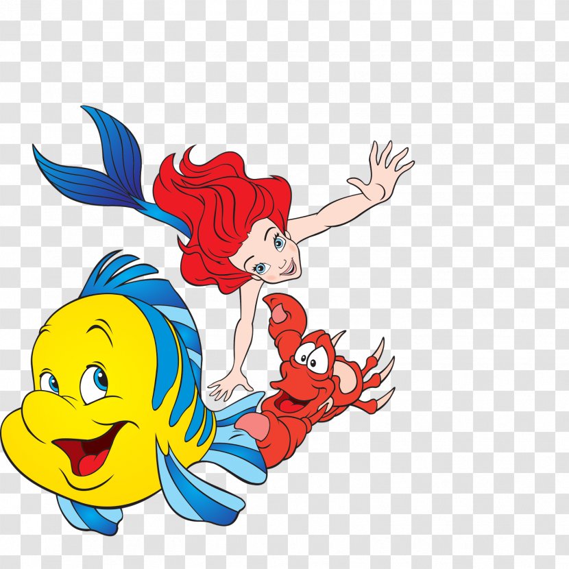 Ariel Sebastian King Triton Mermaid Clip Art - Walt Disney Company Transparent PNG