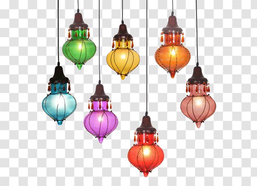 Pendant Light Fixture Chandelier Lighting - Stained Glass Transparent PNG