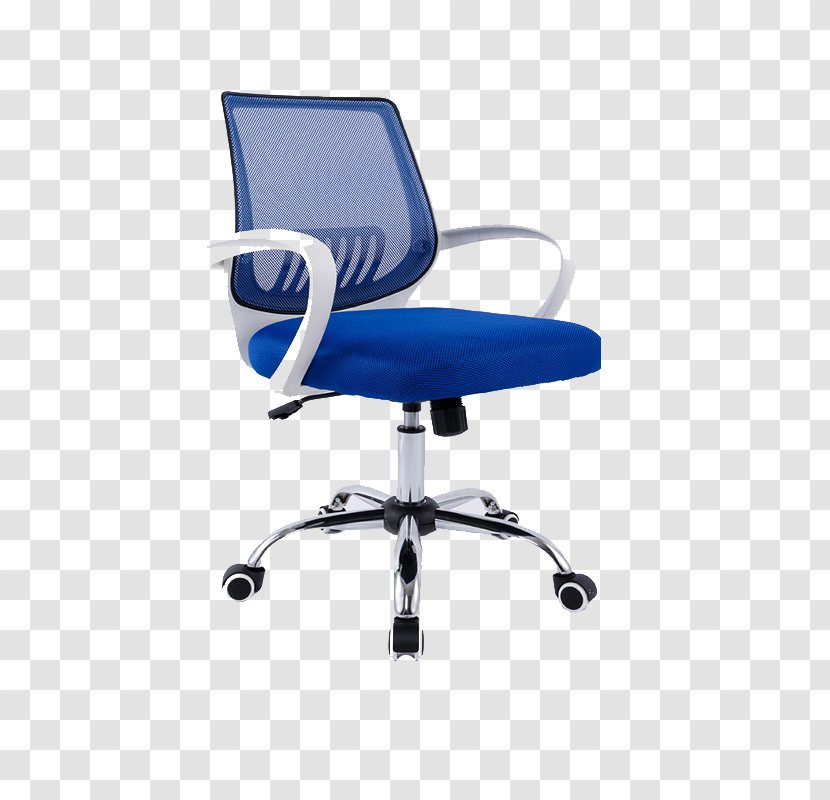 Table Office Chair Swivel Furniture - Living Room - Blue Mesh Slip Wheelchair Transparent PNG