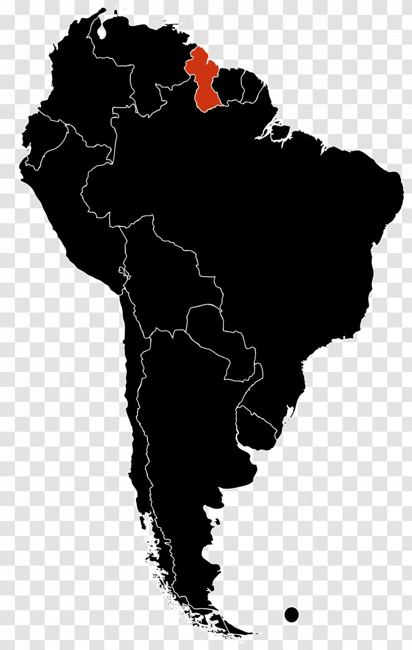Latin America The Guianas Southern Cone Region Geography - Iberoamerica - Map Transparent PNG