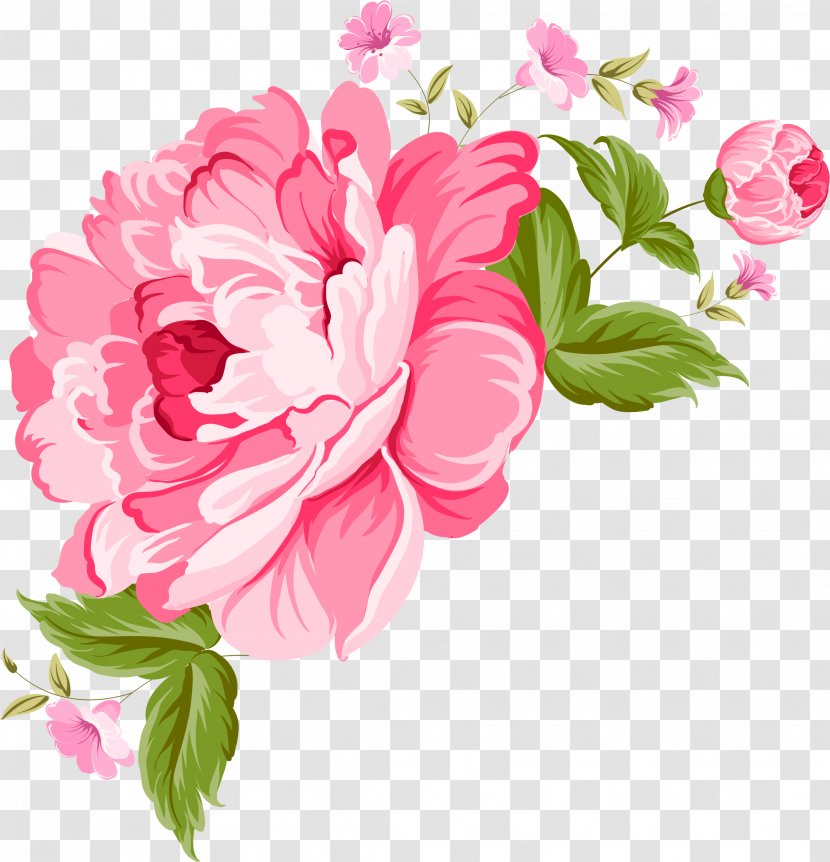Wedding Invitation Flower Picture Frame Illustration - Rose Order - Painted Red Flowers Transparent PNG