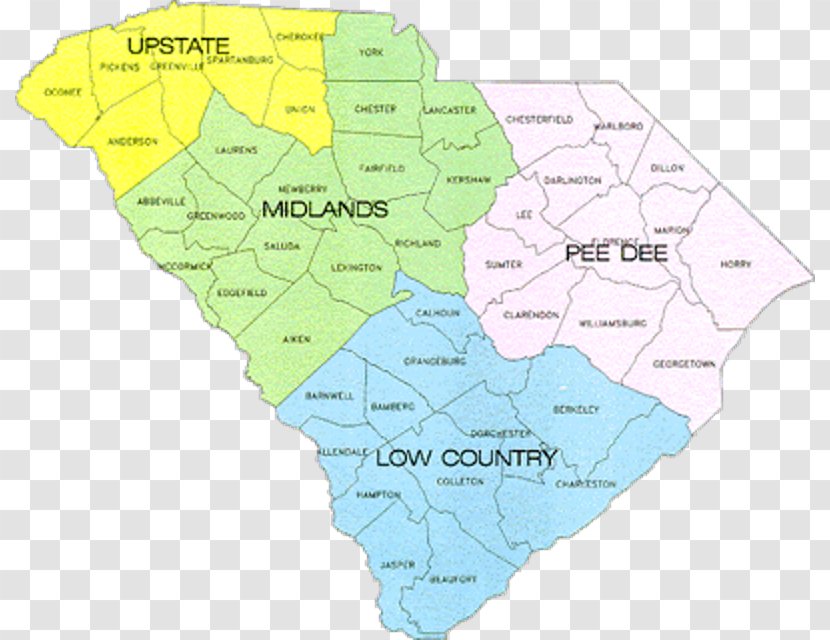 South Carolina Lowcountry Upstate Pee Dee Georgetown Charleston County, - Berkeley County - Map Transparent PNG