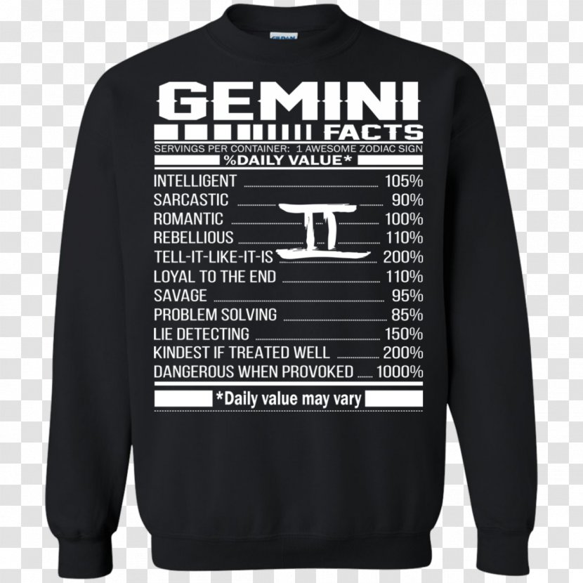 Hoodie T-shirt Sweater Christmas Jumper Clothing - T Shirt - Gemini Zodiac Transparent PNG