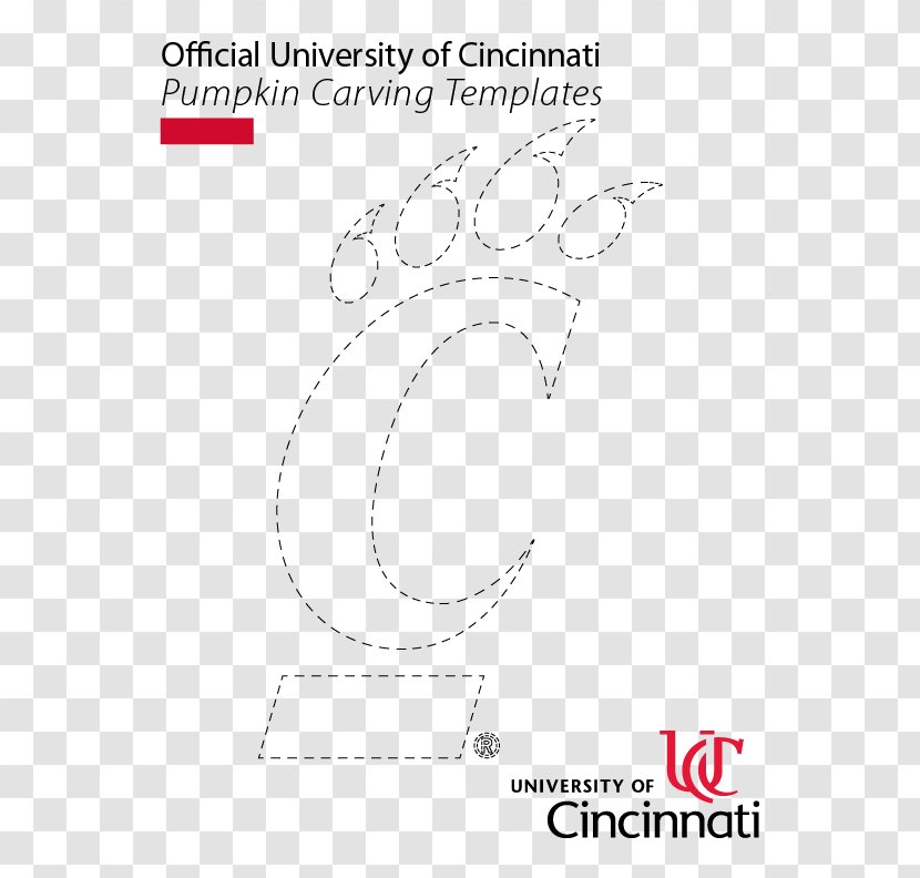 University Of Cincinnati Afghan Weaving Black White - Carving Patterns Transparent PNG